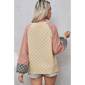 Chessboard Plaid Texture Sweater