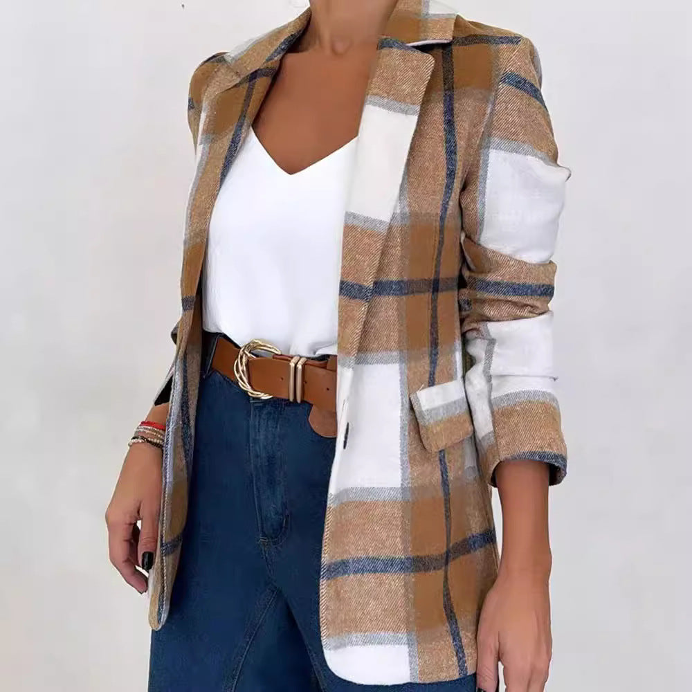 Casual Plaid Coat