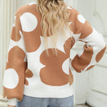 Warm Contrast Color Sweater